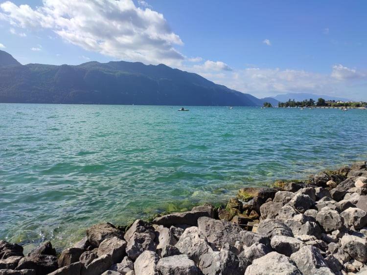 Le Lamartine, vue magnifique face au Lac du Bourget Aix-les-Bains Extérieur photo